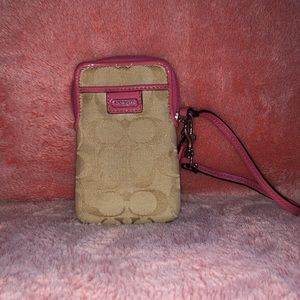 Pink Coach Wristlet